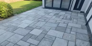 Clean repointed patio in Bristol after repointing work